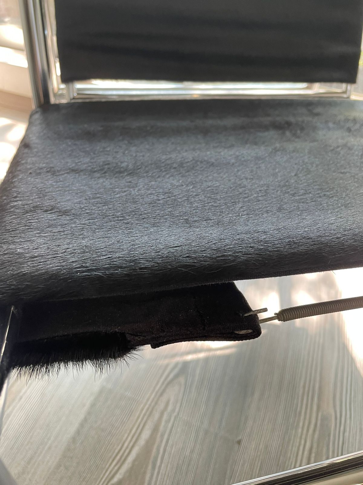 LC1 Basculant Chair Le Corbusier Black Cowhide Cassina