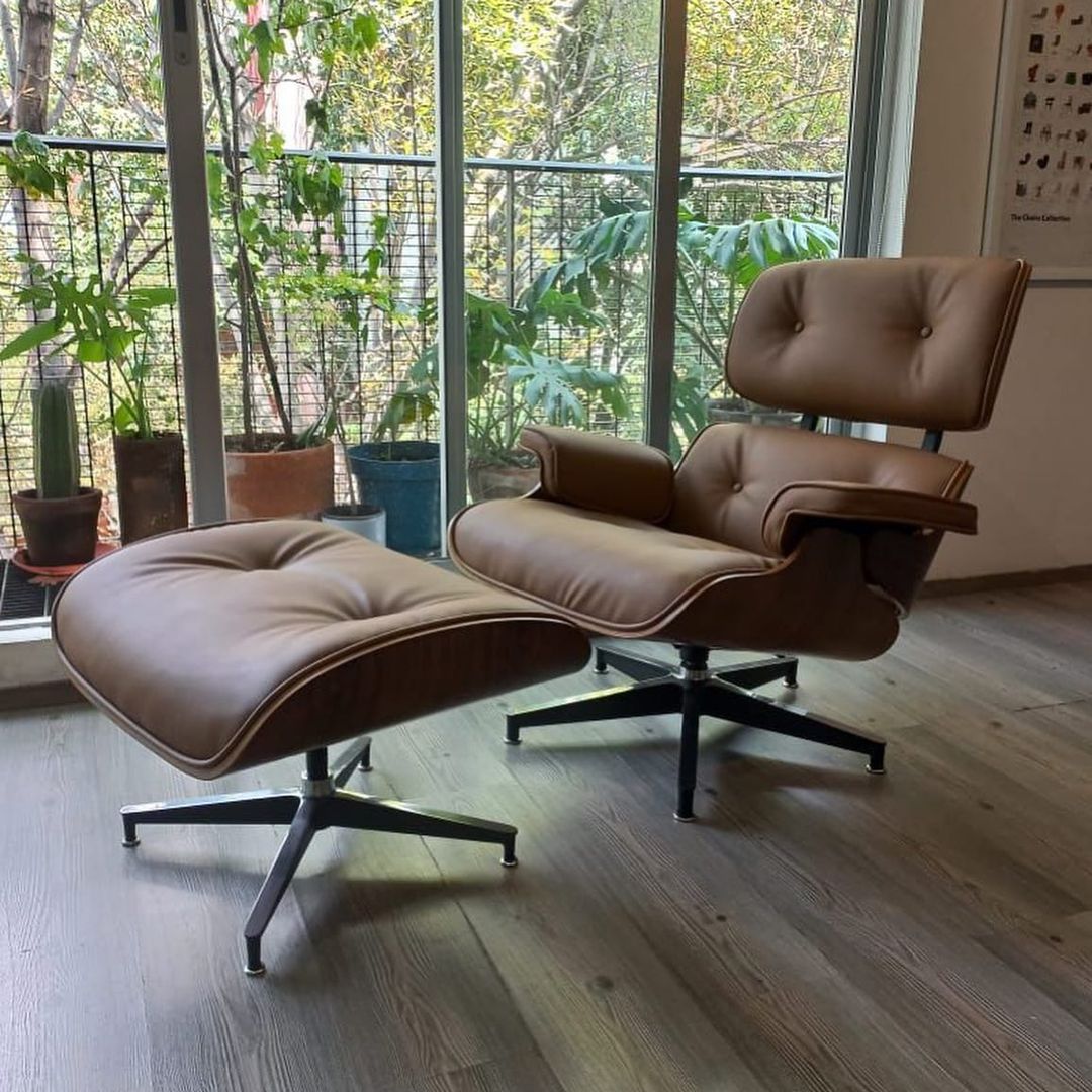 Eames Lounge Chair con Ottoman / (Réplica)