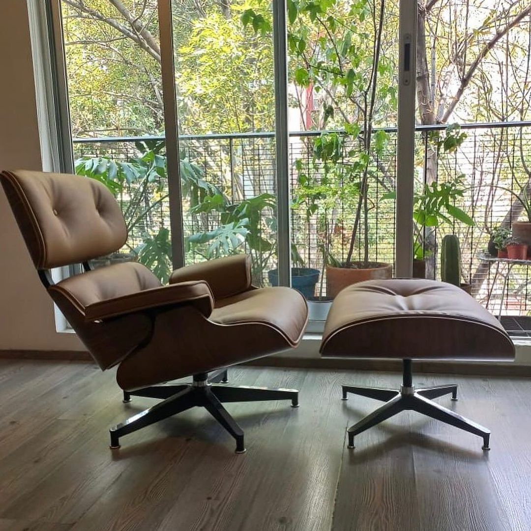 Eames Lounge Chair con Ottoman / (Réplica)