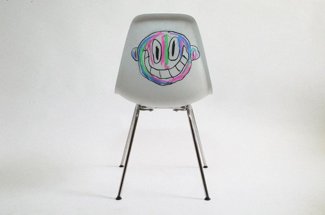 Silla - Eames DSX Base H - intervención @Milkman