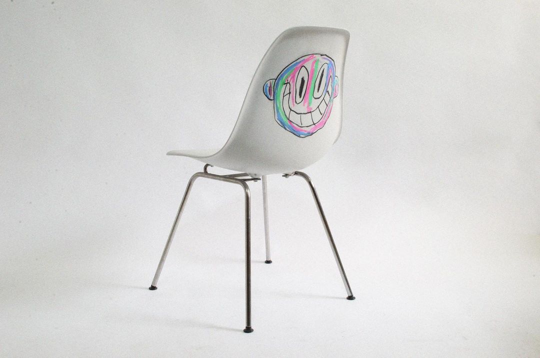 Silla - Eames DSX Base H - intervención @Milkman