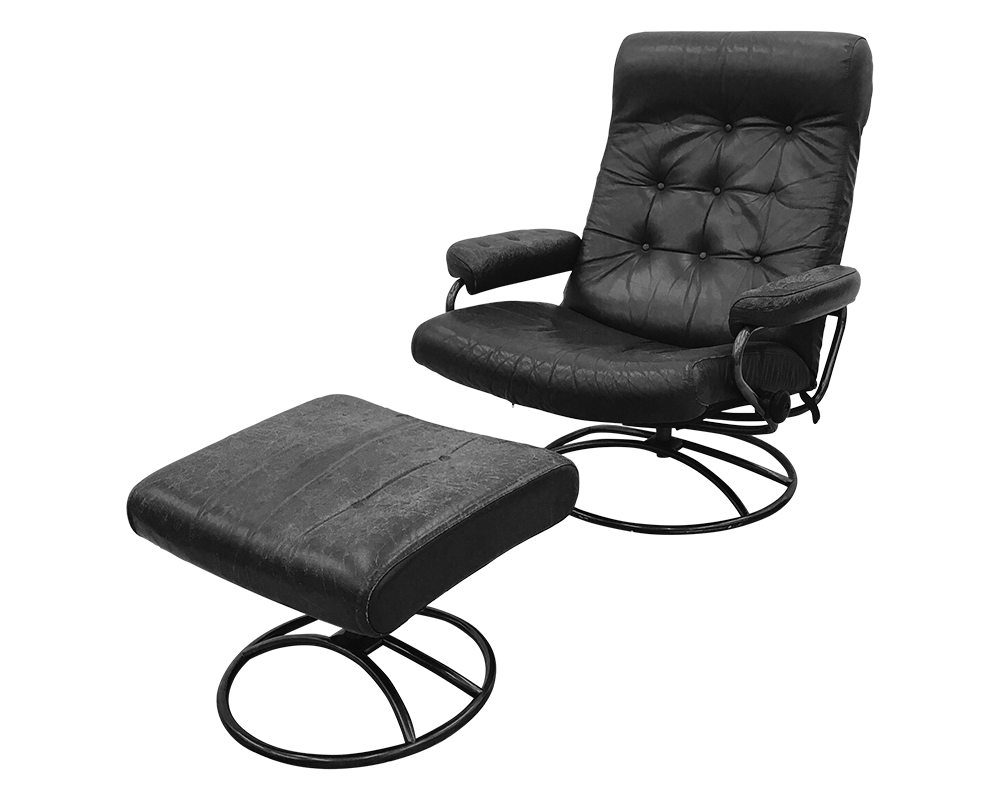 Silla reclinable con Otomano