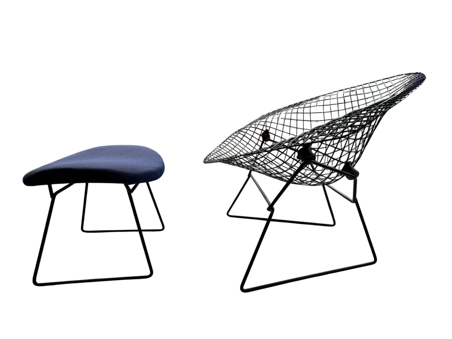 Bertoia Large Diamond Chair & Ottoman         Knoll