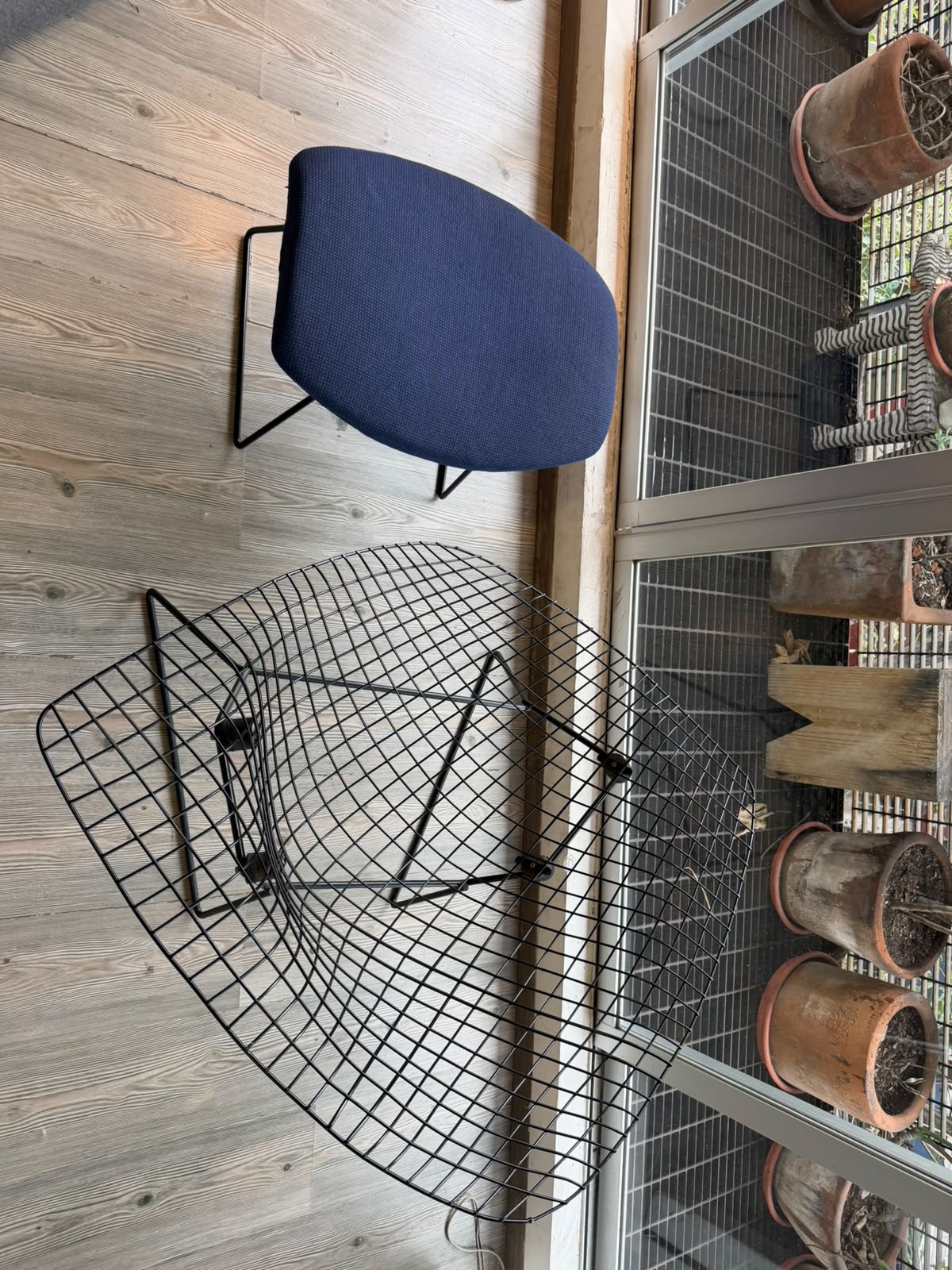 Bertoia Large Diamond Chair & Ottoman         Knoll