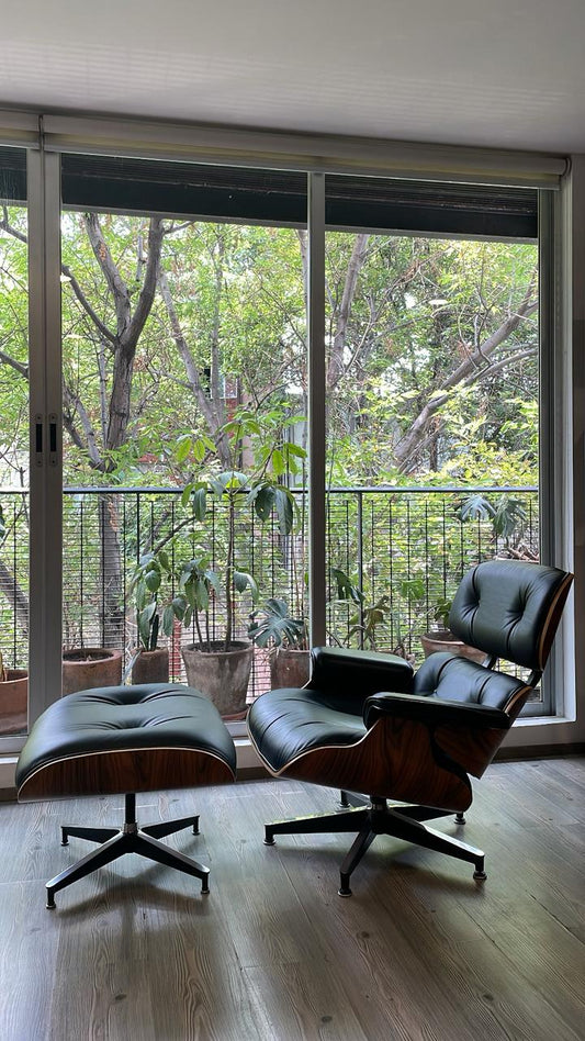 Eemes Lounge & Ottomano  Herman Miller - Santos de Palisandro