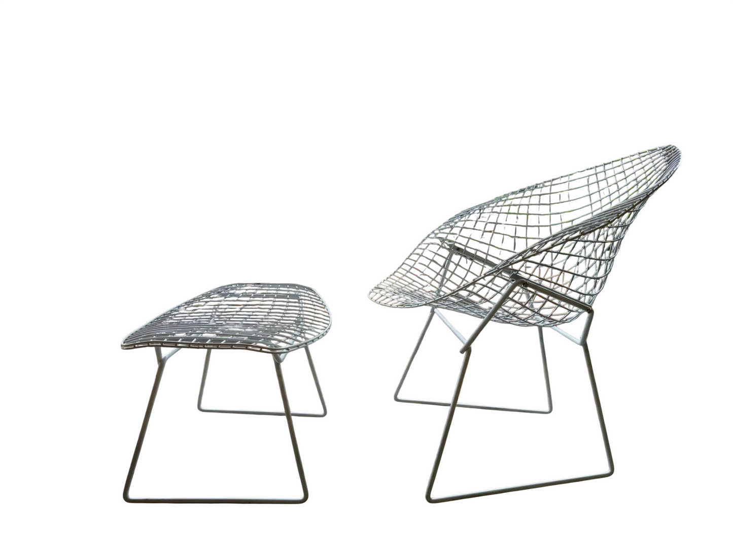 Bertoia Diamond Chair & Ottoman
