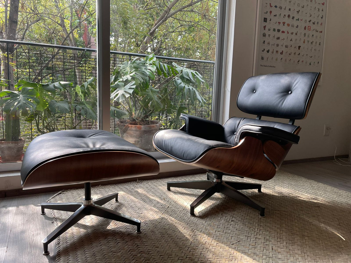 Eames Lounge Chair & Ottoman - réplica